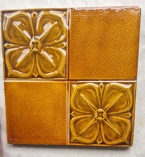 Antique tile English majolica