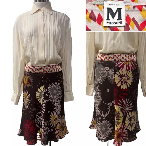 Missoni italy brown silk crepe - missoni,