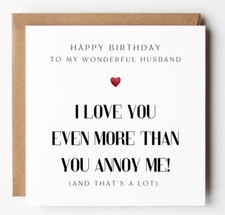 Husband Birthday Card, You are