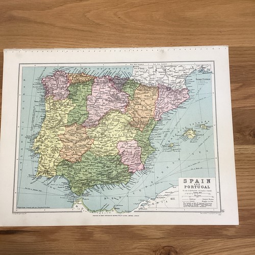 1928 map spain - spain, portugal