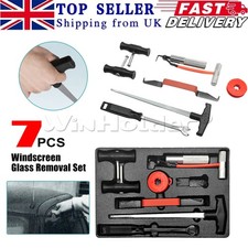 7x Car Windshield Removal Tool Windscreen Window Glass Cutting Wire Handle Black