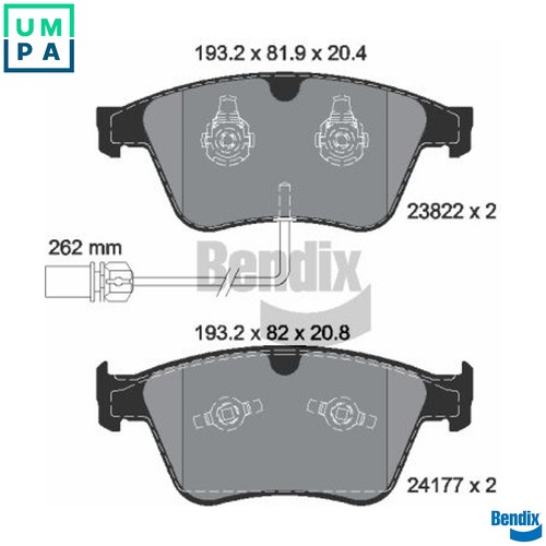 Brake pad set - pad,