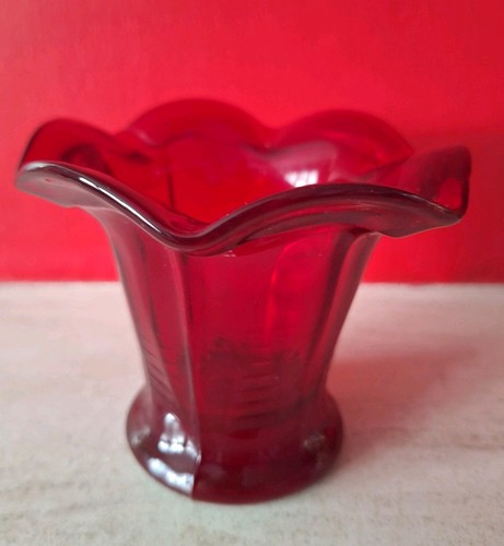 Victorian red glass - victorian, ribbed