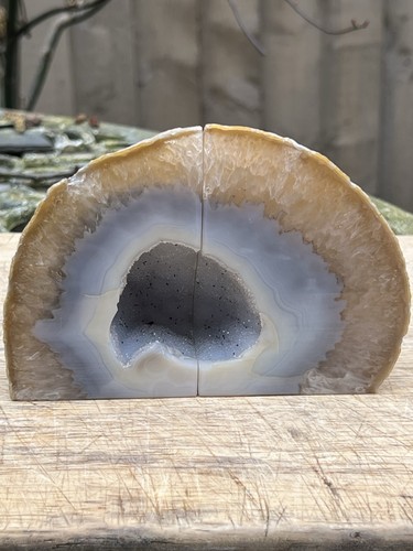 Agate bookends large heavy - agate,