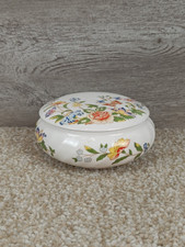 Aynsley Cottage Garden Covered Trinket Candy Dish Bowl Fine Bone China England