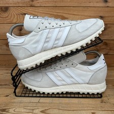 Adidas Trainers Mens Size UK 8 TRX Vintage White Off White Originals Mod Shoes