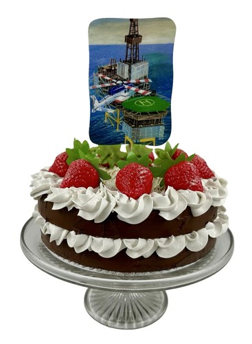 Oil rig cake decoration - cake,