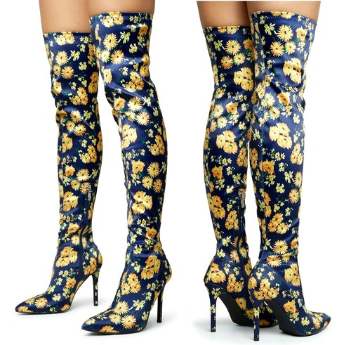 Women floral thigh high - floral,