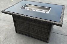 NEW BROWN RATTAN GAS FIREPIT