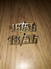 Shoulder title badges: 16th 5th Queen's Royal Lancers (Brass) with pins