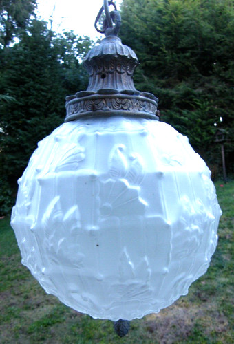 Large reclaimed glass globe - glass,