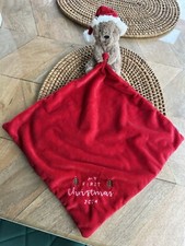 Mamas & and Papas my first Comforter christmas Soft Toy Bear 2024 red New no tag