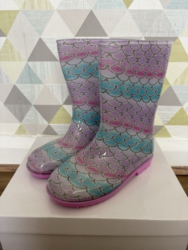 Girls mermaid wellington boots - girls,