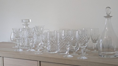 Set crystal glasses and 2 - glasses,