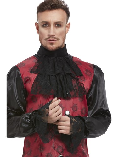 Cravat cuff set - cravat, black