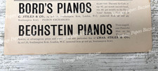 Bord's Pianos Bechstein Charles Stiles & Co 1903 antique small print advert