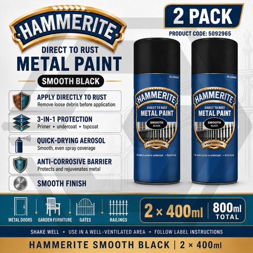 Hammerite smooth black - 2,