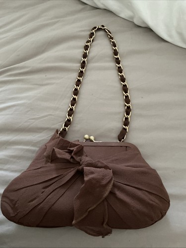 Brown chiffon evening - chiffon, with