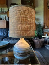 Vintage 1970s 1980s Peter Lane Studio Pottery Lamp Base