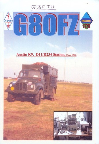 Qsl card radio uk - x, g8ofz