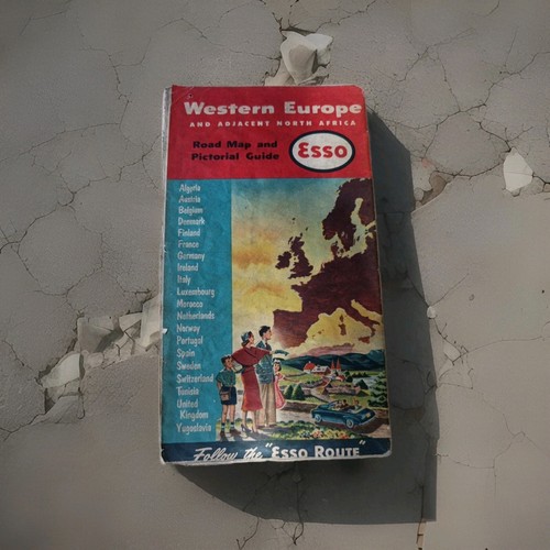 Vintage esso road map - vintage,