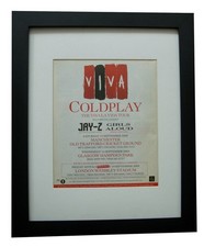 COLDPLAY+Viva La Vida TOUR+POSTER+AD+2009 RARE FRAMED VINTAGE+EXPRESS WORLD SHIP
