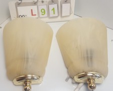 PAIR OF CARAVAN/MOTORHOME  240V GLASS WALL LIGHTS