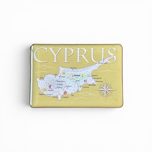 Cyprus map resin - , collectible