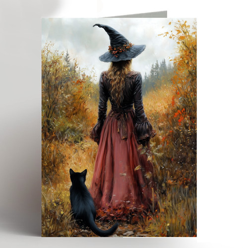 Witch birthday card wiccan - birthday,