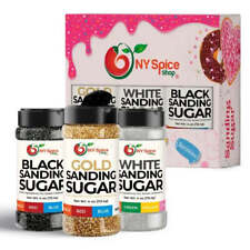 Gold-White-Black Sanding Sugar (Pack of 3) Each Pack 4oz
