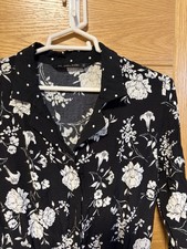 ZARA BASIC Black Floral