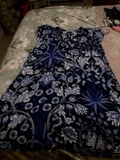 Next Blue Patterned Linen