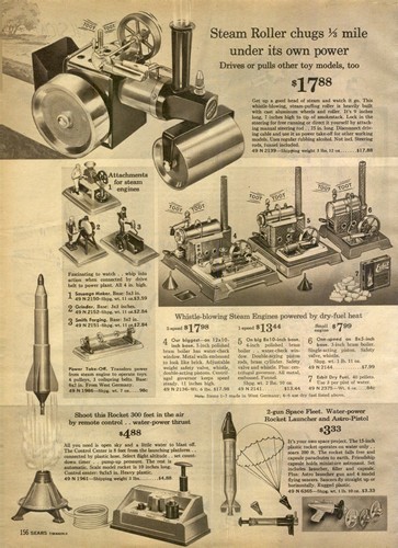 1963 paper toy steam - toy, engine