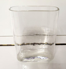 RECTANGULAR CLEAR GLASS VASE