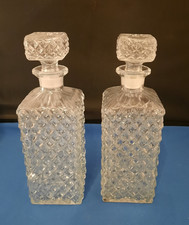 Pair of Square Vintage Glass