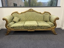 Louis XVI Three Seater Settee Sofa Gilt Chateau 18th Century Style Antique