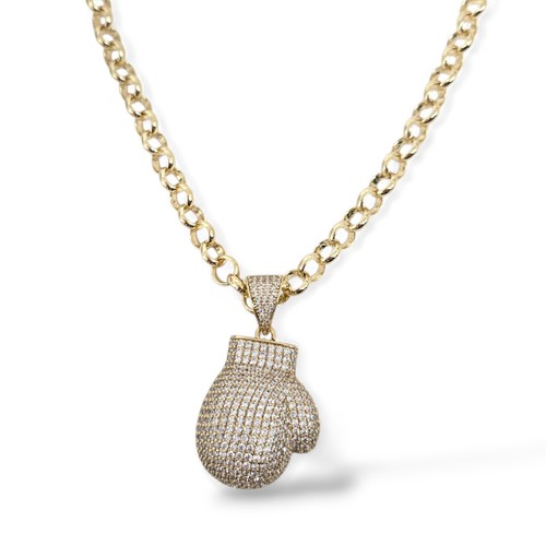 Mens large gold boxing glove - mens,