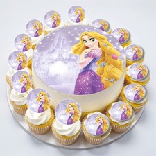Rapunzel Tangled Forest  Personalised Edible Print Cake Cupcake Toppers