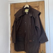Gents Country Man Eastfield Countrywear Waxed Brown  Hooded Jacket Size M 44-46