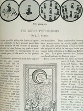 Devils Picture Books Early Playing Cards Tarot Rare Old Antique Article 1898 
