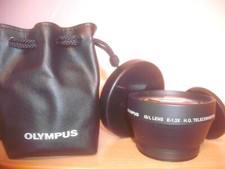 OLYMPUS IS/L E-1.3X HQ TELECONVERTER LENS~52MM WITH BAG~FRONT CAP~REAR CAP 14S13