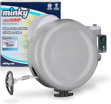 Minky Retractable Clothes Reel 15m Single Washing Line In & Outdoor Clothe Airer