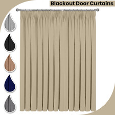 Blackout Door Curtain Single