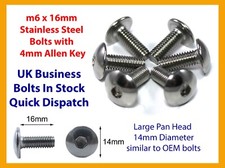 6x Stainless Steel Bolt m6 x