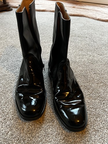 Sanders patent leather boots - sanders,