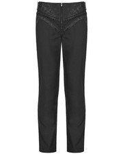 Punk Rave Mens Regency Gothic Jacquard Trim Dress Pants