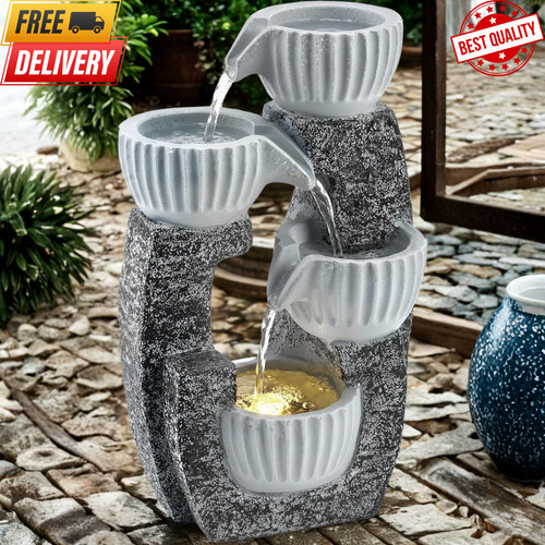 Outsunny tier water feature - outsunny, 4