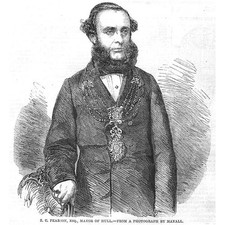 ZC Pearson Mayor of HULL - Antique Print 1860
