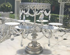 Shabby Crystal Prisms Silver