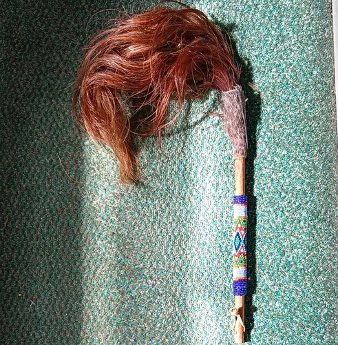 African beaded wooden - wooden, stick